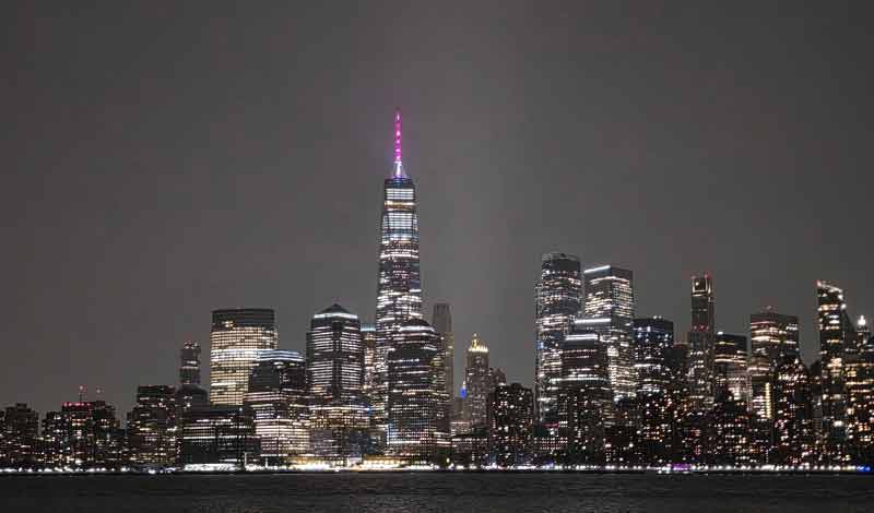 Manhattan Scenic Cruises route view on New York Harbor